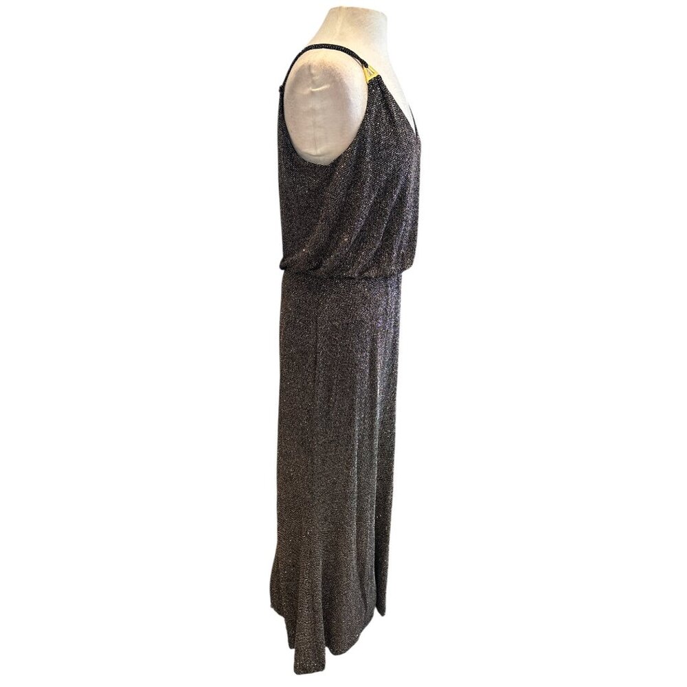 Calvin Klein Metallic Knit Maxi Dress – Size 14 - Picture 3 of 9